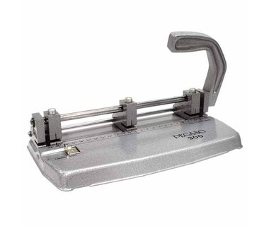 Perforadora de Papel Pegaso 304.300 - Perforar � 30 Hojas de Capacidad | 3 Orificios con Dados Ajustables � Mecanismo Manual � Uso Oficina