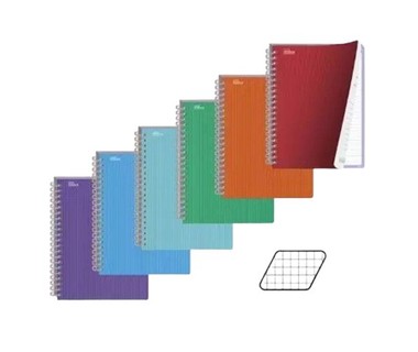 Cuaderno Profesional PRINTAFORM PRUMC200C5 - Tama�o Carta � Cuadro Chico � 200 Hojas � Encuadernado Espiral Doble Met�lico � Colores Surtidos