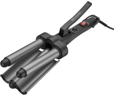 Rizadora Jumbo Revlon RV084LA1 - Cer�mica � 3 Barriles | Calentamiento R�pido � Uso Manual Profesional