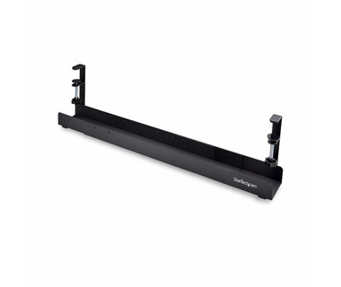 Bandeja para Gesti�n de Cables StarTech CALB-DESK-CABLE-TRAY - Bandeja Ajustable � Fijaci�n con Mordaza Sin Perforaciones | Material Pl�stico Negro � Uso Debajo del Escritorio