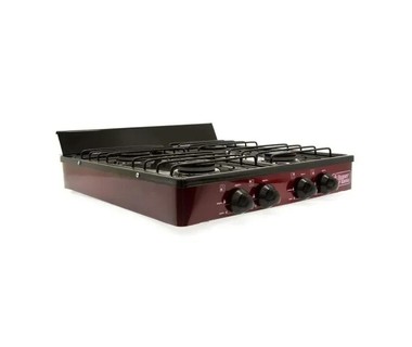 Parrilla de Gas Super Flama 4QCAV - Gas � 4 Quemadores | Porcelanizada � Color Vino