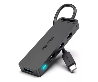 HUB USB Vention TGKBD - 4x USB-A - Negro