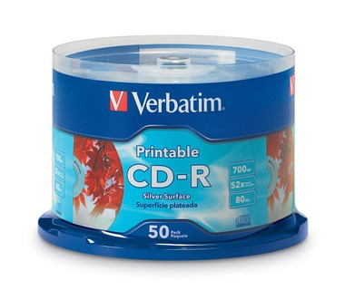 CD-R Verbatim - 52X - 700MB - Paquete de 50 Piezas