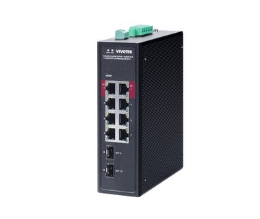 Switch Industrial Vivotek AW-IHB-1040 - 8 Puertos PoE - 2 Puertos SFP - Administrable