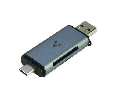 Lector de Tarjetas SD Vorago CR-350 - USB 3.0 - Gris