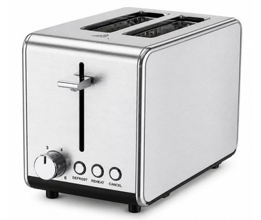 Tostador Zenith 77499 - 2 rebanadas | acero inoxidable | ranuras extra anchas � 6 niveles dorado � bandeja removible