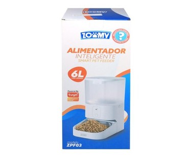 Comedero Inteligente Zoomy ZPF03 - Perro y Gato � Dispensador de Alimento y Agua con C�mara | Plato Acero Inoxidable � Capacidad 6 Litros � Control por App