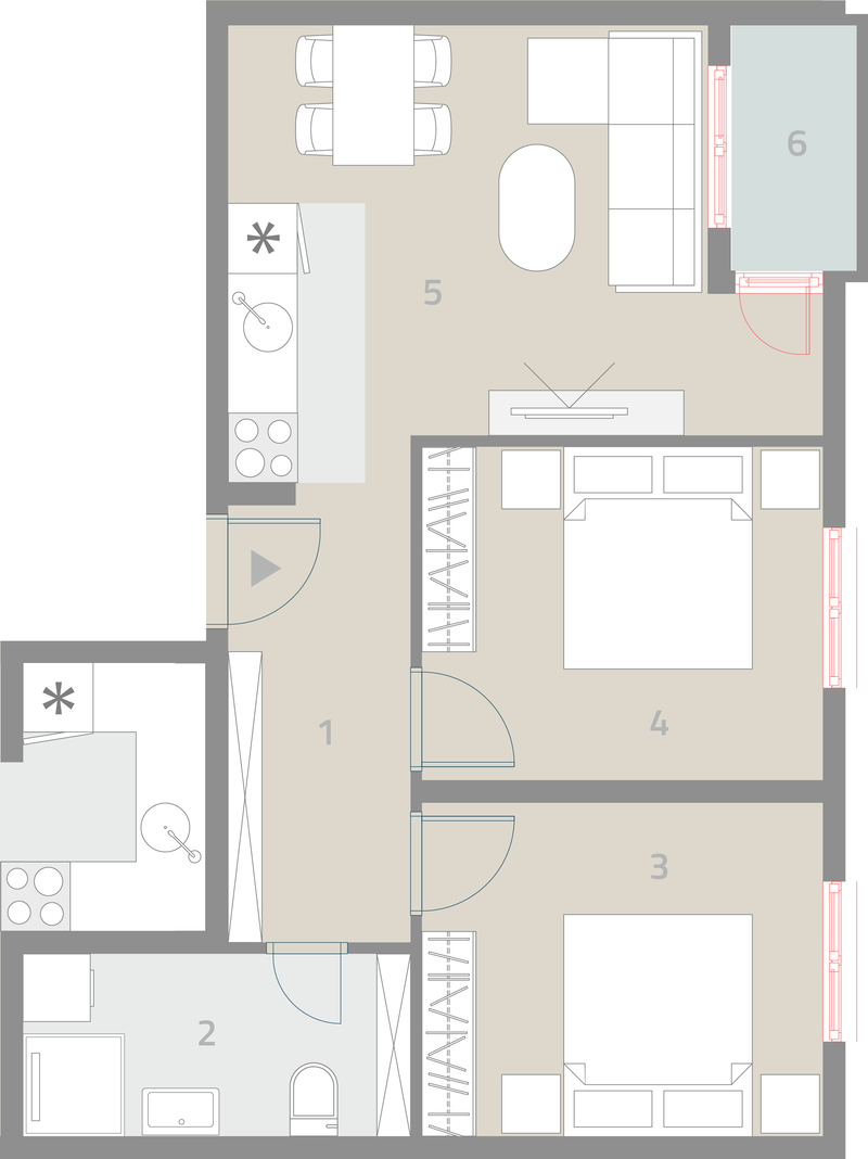 Apartment plane