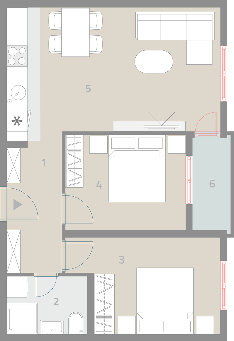 Apartment plane