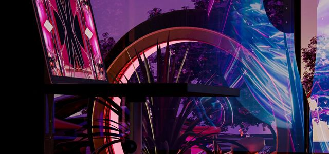 a large display of a bicycle