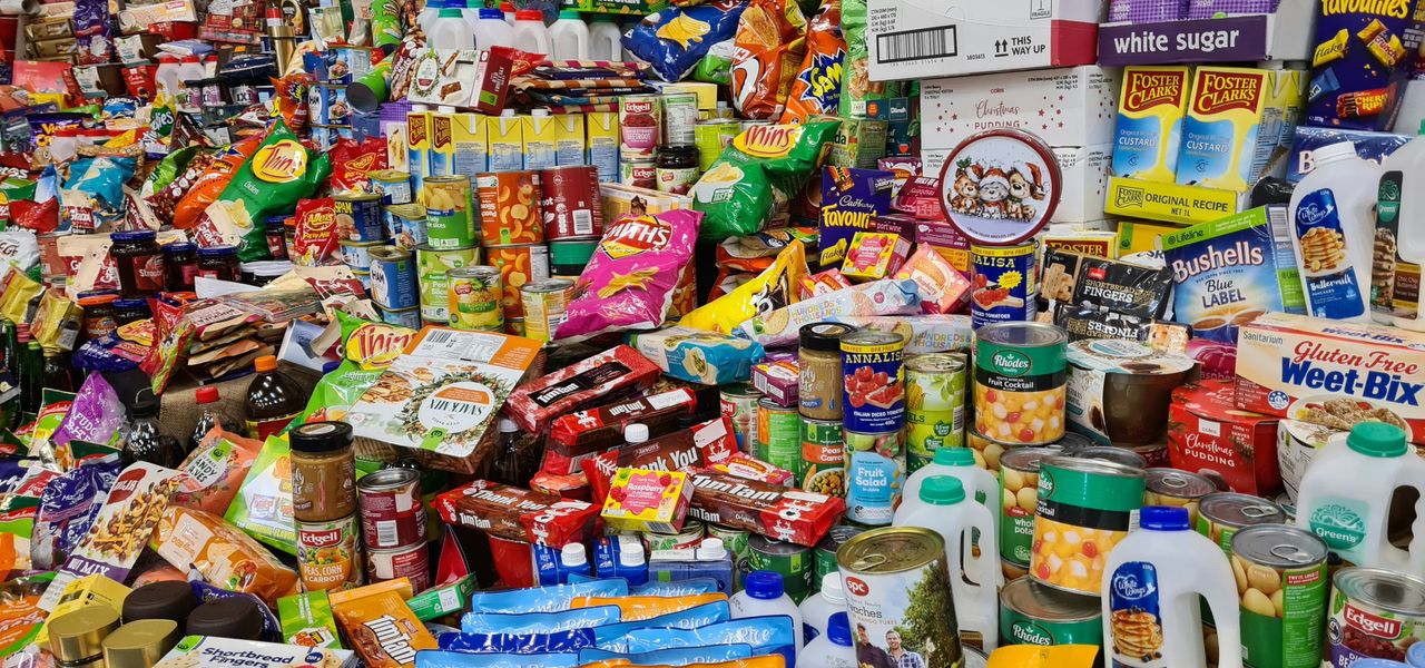 assorted plastic packs on display