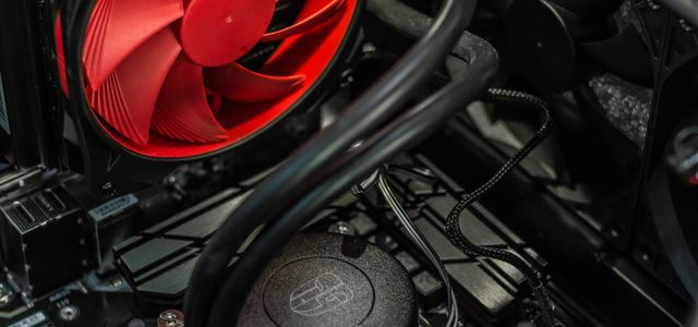 black CPU cooling system