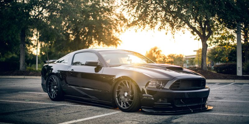 black Ford Mustang GT
