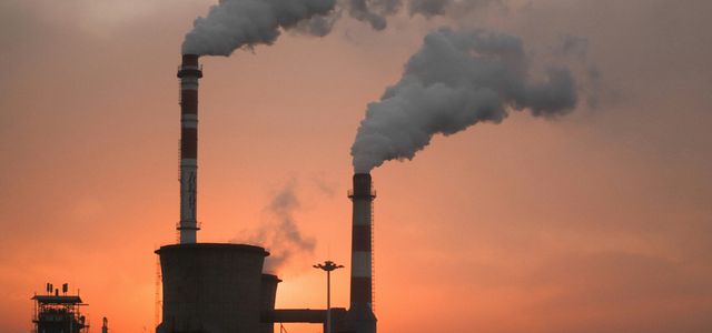 factory producing smokes