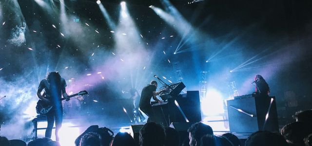 music band playing on stage