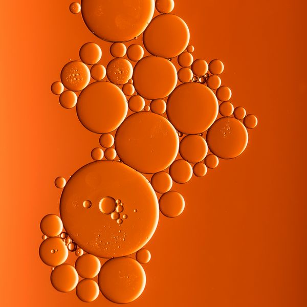 orange bubbles art