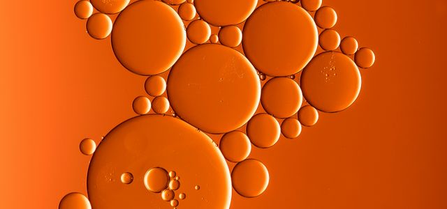 orange bubbles art
