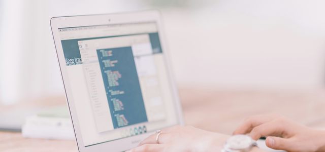 person using a laptop