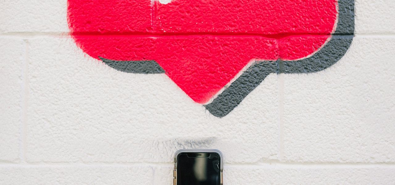 red and white love wall decor