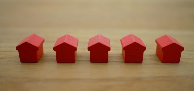 red blocks on brown wooden table
