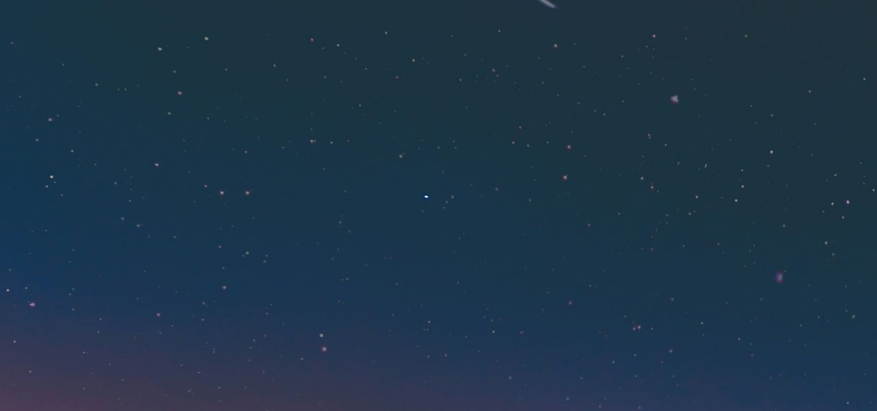 shooting star in night sky