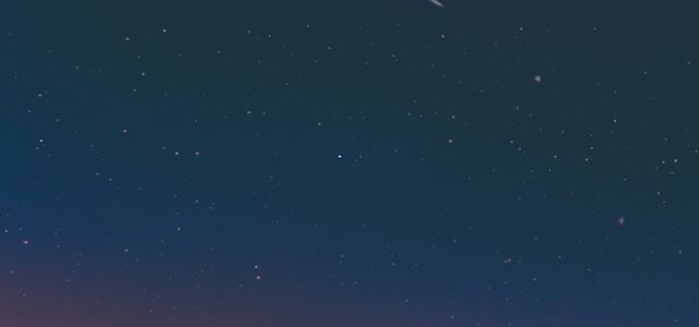 shooting star in night sky