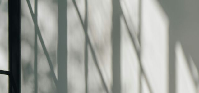 white and black window curtain