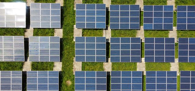 white and blue solar panels