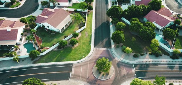 white-and-red houses
