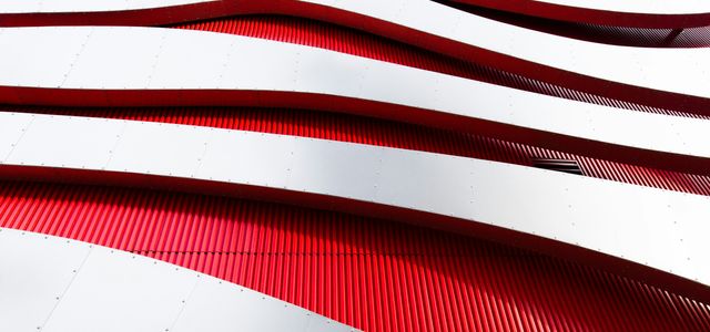 white and red metal frame