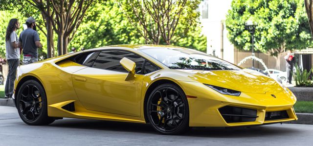 yellow sports car
