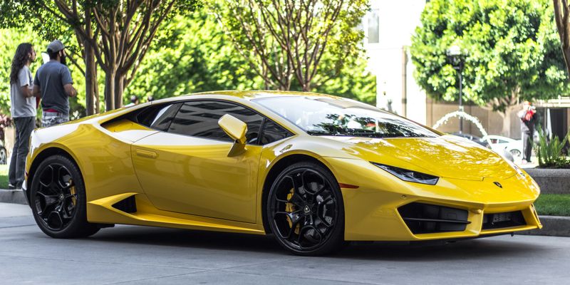 yellow sports car