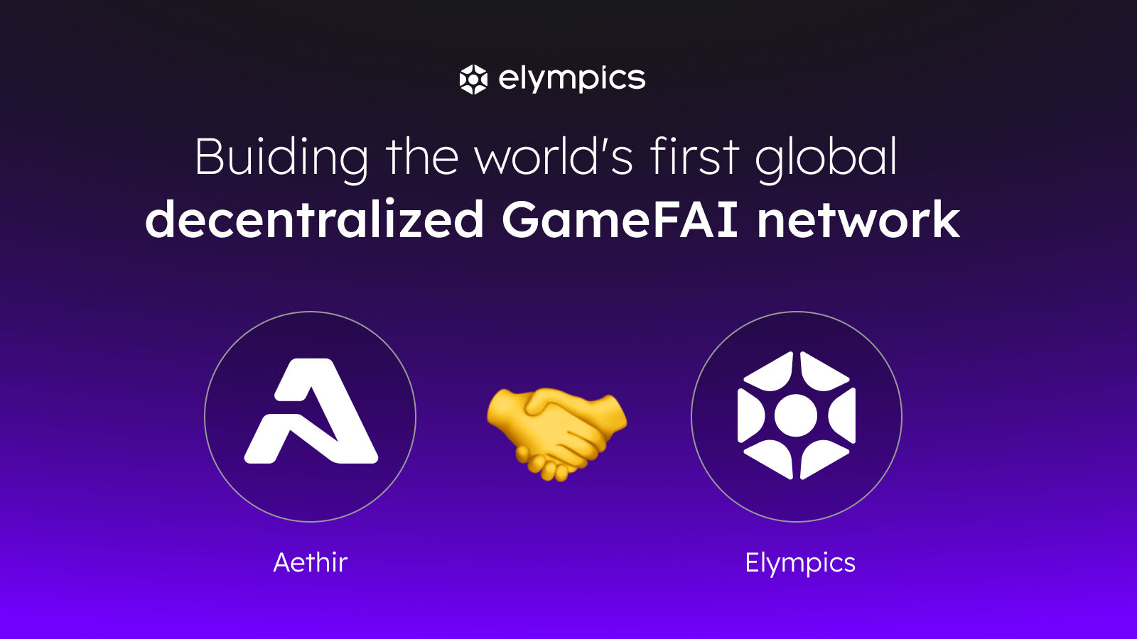 Elympics & Aethir launch the world’s first global decentralized network