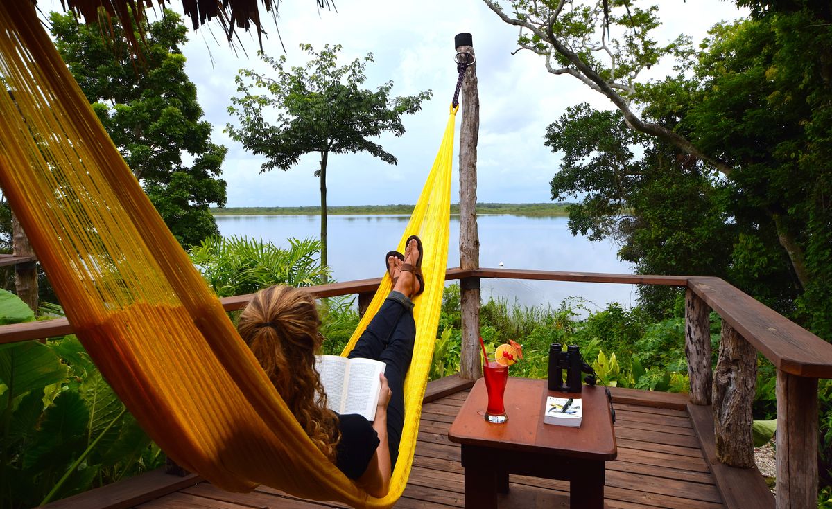 overview of Lamanai Outpost Lodge