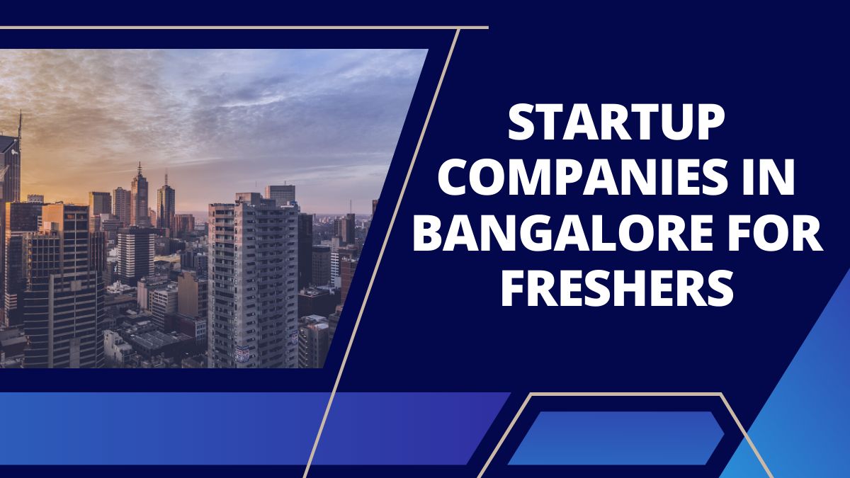 Startup Companies in Bangalore for Freshers