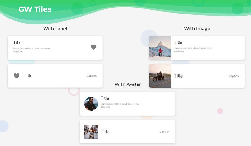 GF Flutter ListTile Widget