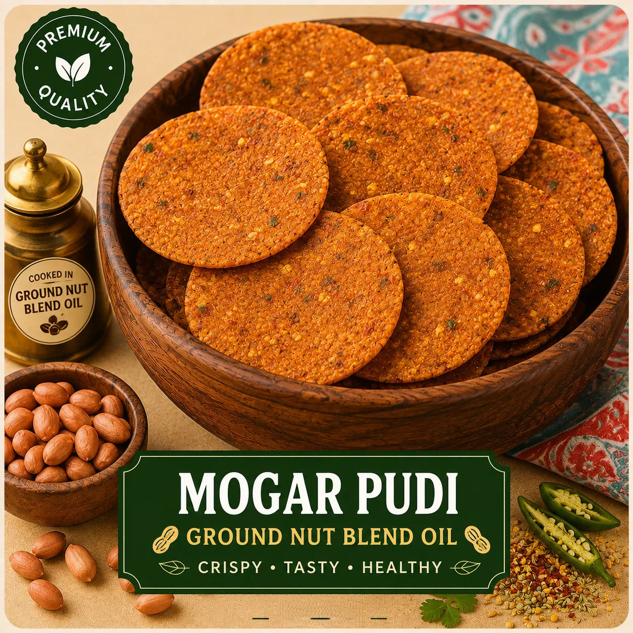 Special Jodhpuri Mogar Pudi(Ground Nut) 200g pack