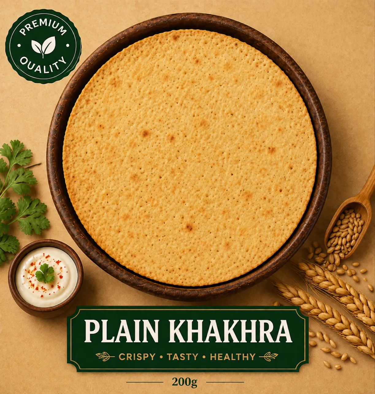 Plain khakra 200g pack