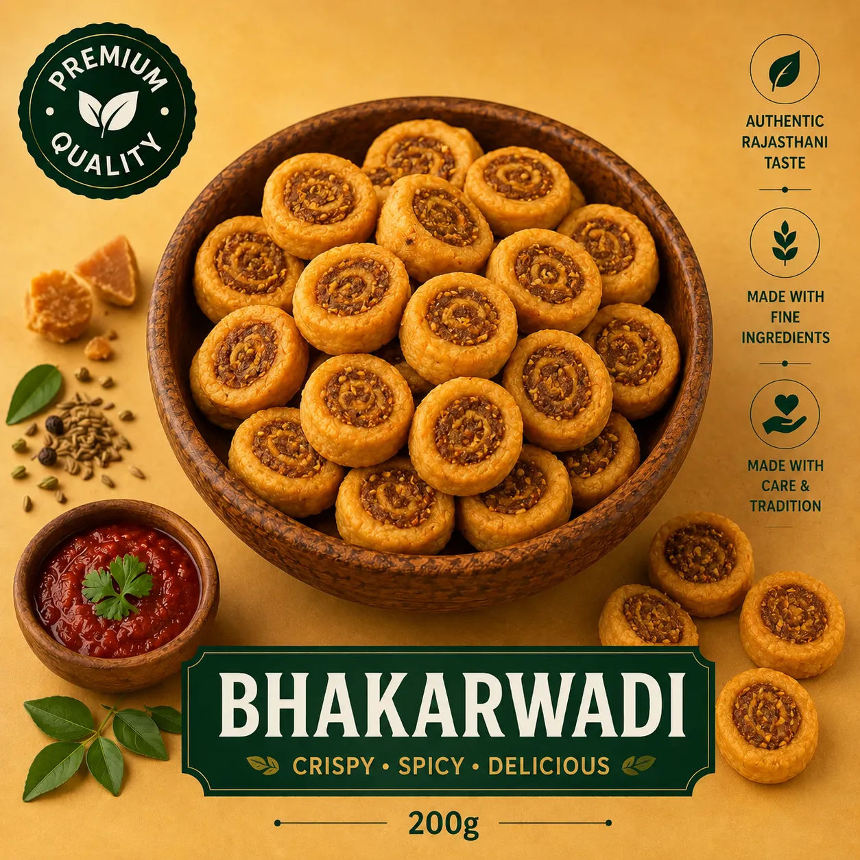 Round Bhakarwadi 200g pack