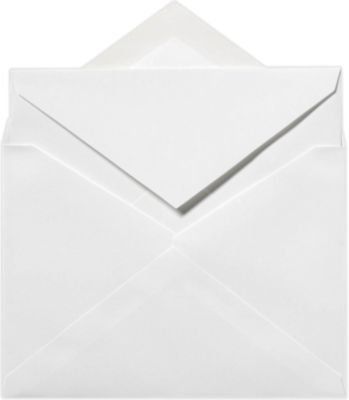 LUXPaper Lee Bar Baronial Outer Envelopes | Pointed Flap | 5 1/2" x 7 1/2" | Brilliant White | 80lb. Text | 100% Cotton | 500 Qty