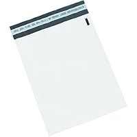 BOX USA Poly Mailer Envelopes, 10" x 13", White, Self-Seal with Tear Strip, Waterproof and Puncture Resistant, for Packing, Mailing, and Shipping, Pack of 100