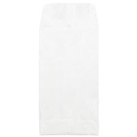 JAM PAPER #7 Coin Tyvek Tear-Proof Open End Envelopes - 3 1/2 x 6 1/2 - White - 50/Pack