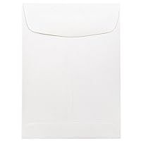 JAM PAPER 5 1/2 x 7 1/2 Open End Catalog Commercial Envelopes - White - 50/Pack