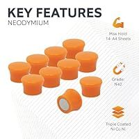 Small High Power 'Memo' Board Magnets - Orange (20 Packs of 10)