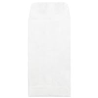JAM PAPER #7 Coin Tyvek Tear-Proof Open End Envelopes - 3 1/2 x 6 1/2 - White - 50/Pack