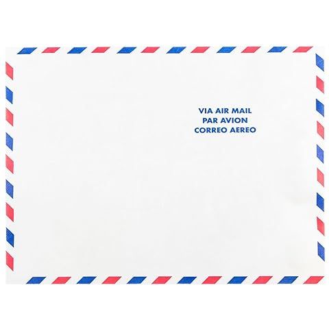 JAM PAPER Tyvek Tear-Proof Open End Catalog Envelopes - 10 x 13 - White Airmail - 50/Pack