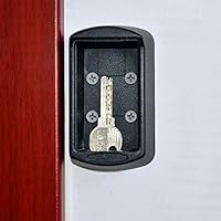 Wall-Mounted Key Storage Box with Resettable Combination, Black, 1-Pack
