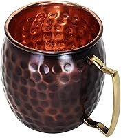 Zap Impex Moscow Mule Mug Antique Hammered Brass Handle Cups Ideal for All Chilled Drink Bar or Home Large Gift Set (Pack of 4 pcs)