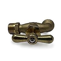 Brass Hose Bibb Valve Compares to Arrowhead Brass 1/2" Male NPT Inlet with 3/4 Water Hose Outlet [79-110] Ideal for Gardens and patios. Llave de Manguera o Nariz de Bronce 1/2"
