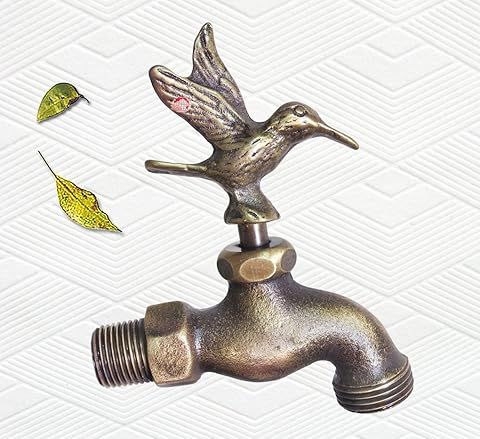 Taiwan Solid Brass Hummingbird Garden Outdoor Faucet - 4" inches L